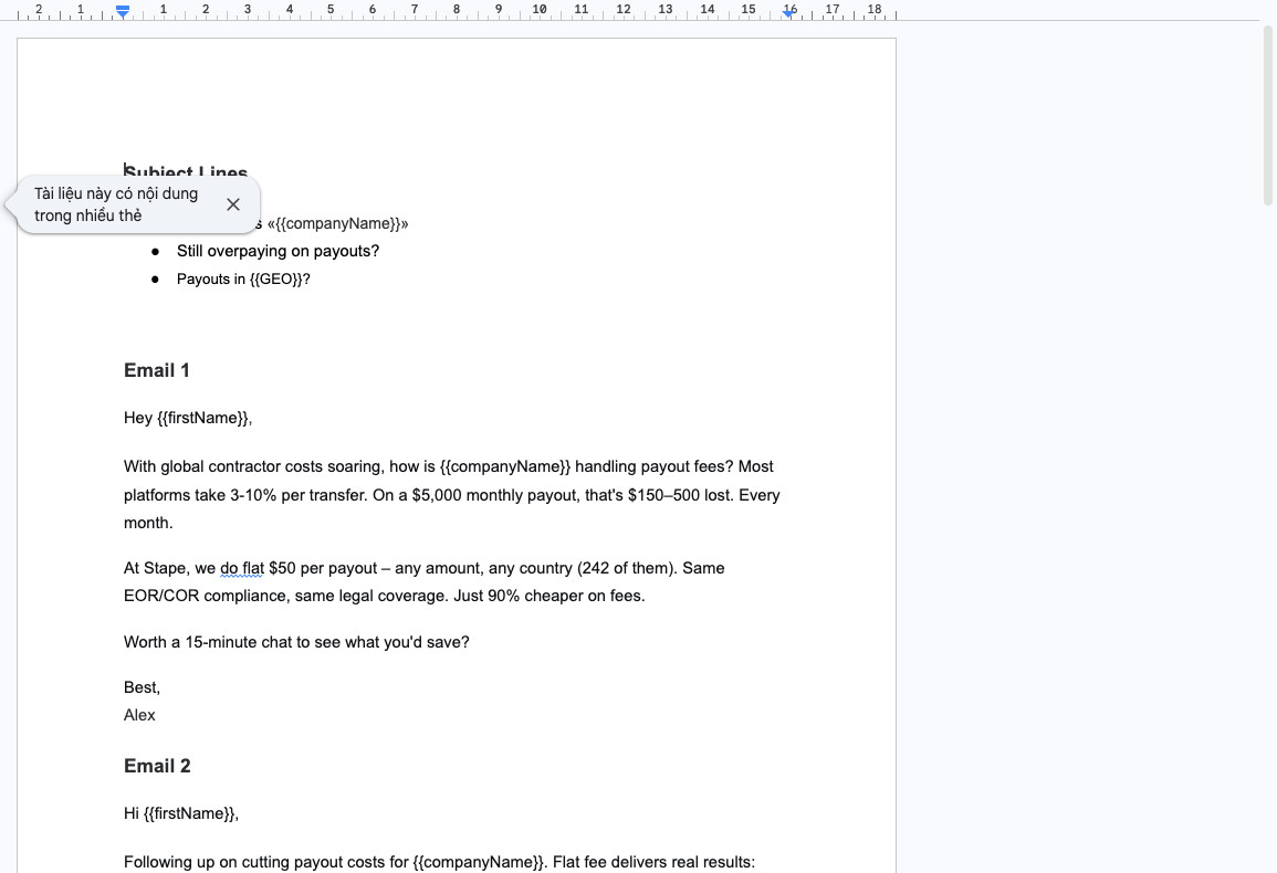 ENG email templates